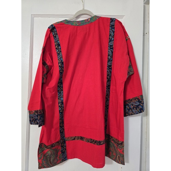 Elena Pelevina Russian folklore patchwork Tunic Made In Russia See Measurement - Picture 2 of 6